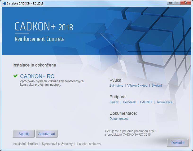 Helpdesk: Primární technická podpora pro zadání konkrétních zákaznických požadavků. Je nutná registrace na http://www.helpdesk.cadkon.eu CADNET: Odkaz na stránky technické podpory.