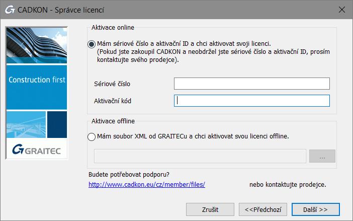 5 dní. Proces online aktivace Spusťte proces aktivace a proveďte následující kroky: 1.