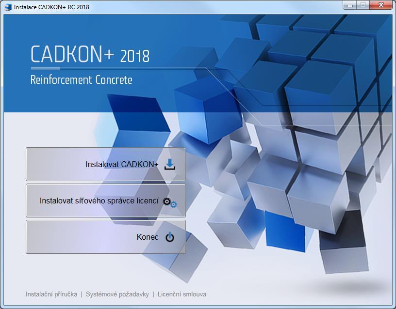 Upozornění: Síťového správce licencí neinstalujte v rámci lokální licence. Instalačního průvodce i produkt samotný je dostupný pouze v českém jazyce. 2.