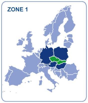 EU ZÓNA 1: Maďarsko, Německo, Rakousko, Polsko NADROZMĚRNÉ BALÍKY 0-30 kg 30-50kg 0-300kg 300-800kg cena za balík do 10 kg cena