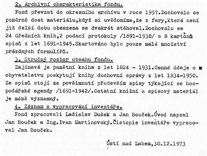 Úvod I. Stručný nástin dějin fary V roce 1382 se připomíná, že zdejší farní kostel neplatí papežský desátek.