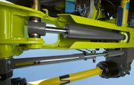 S pomocí jednočinného hydraulického rozvaděče flexibilně regulujete přítlak žacího ústrojí také během jízdy. Nastavené hodnoty můžete sledovat na manometru viditelném z kabiny.