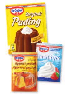 Pudingy uvaříme podle návodu na obale, ovšem jen s 500 ml mléka a s 40