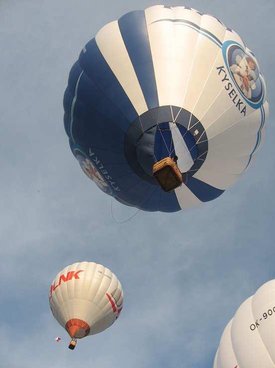 lety v horkovzdušných balonech.
