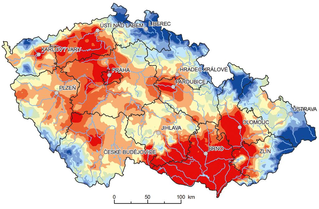 21 Klimatický systém negativních hodnot (Obr. 1). Vývoj ve vláhovém režimu se negativně odrazil na hodnotách zásoby vody v půdě.