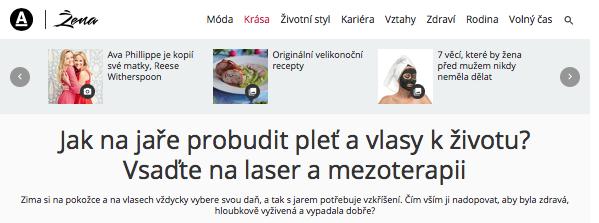Ženy.cz Článek pod záštitou