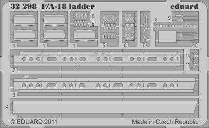 1/2 F/A-1 ladder 1/32 scale detail set for Trumpeter kit sada detailù pro model 1/32 Trumpeter 32 29 eduard 32 29 APPLY EXPRESS MASK AND PAINT BEFORE GLUING POUŽÍT EXPRESS MASK NABARVIT PØED SLEPENÍM