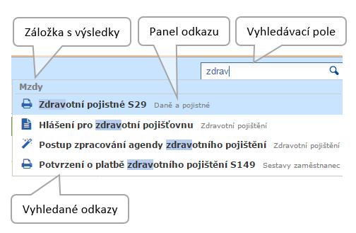 Postupy Pro snadnější orientaci v jednotlivých oblastech Mezd Optimum jsou u některých panelů uvedeny doporučené postupy zpracování.