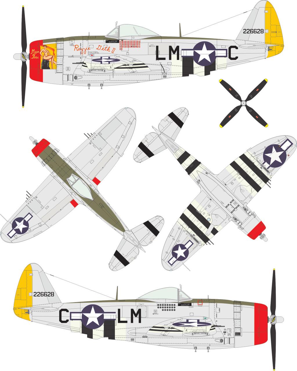 B P-7D-25-RE, flown by Capt. Fred J. Christensen, 62th FS, 56th FG, Boxted AB, summer, 9 Fred Christensen joined the 56th Fighter Group on August 26, 9.