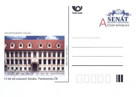 184 POŠTOVNÍ VĚSTNÍK Částka 5/2011 Senát Parlamentu České republiky byl zakotven v Ústavě České republiky z roku 1992. První volby do Senátu se konaly v listopadu roku 1996.