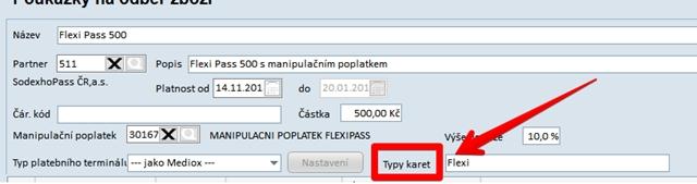 1. 7. Automatická oprava poukázky na kartu v případě omylu i v pokladních operacích Pokud nastavíme v číselníku poukázek správný identifikátor karty (například Flexi), pak je tato poukázka i při