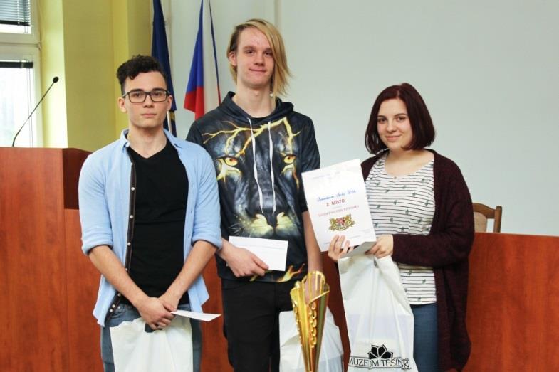 Název soutěže Druh soutěže Umístění Slezský historický pohár krajská 2. místo Jméno/třída K. ČERNOHORSKÁ/7.SPA D. FERENC, T. HECZKO/3.