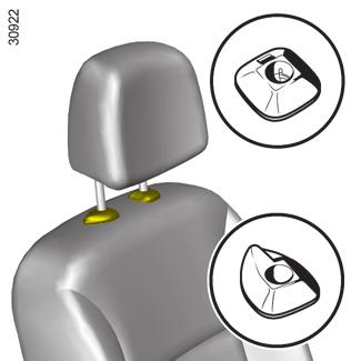 PŘEDNÍ OPĚRKY HLAVY (1/3) A 1 2 Nasazení opěrky hlavy Především dbejte na vyrovnání a čistotu tyček opěrky hlavy.