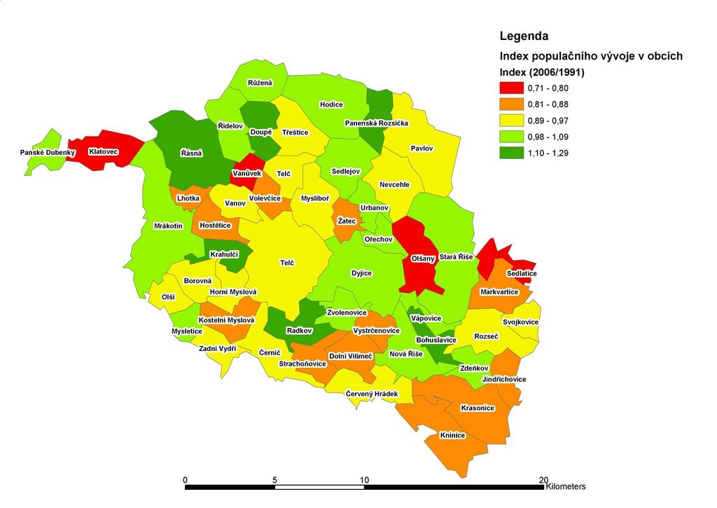 obrázek 1 Index populačního vývoje 2.5 