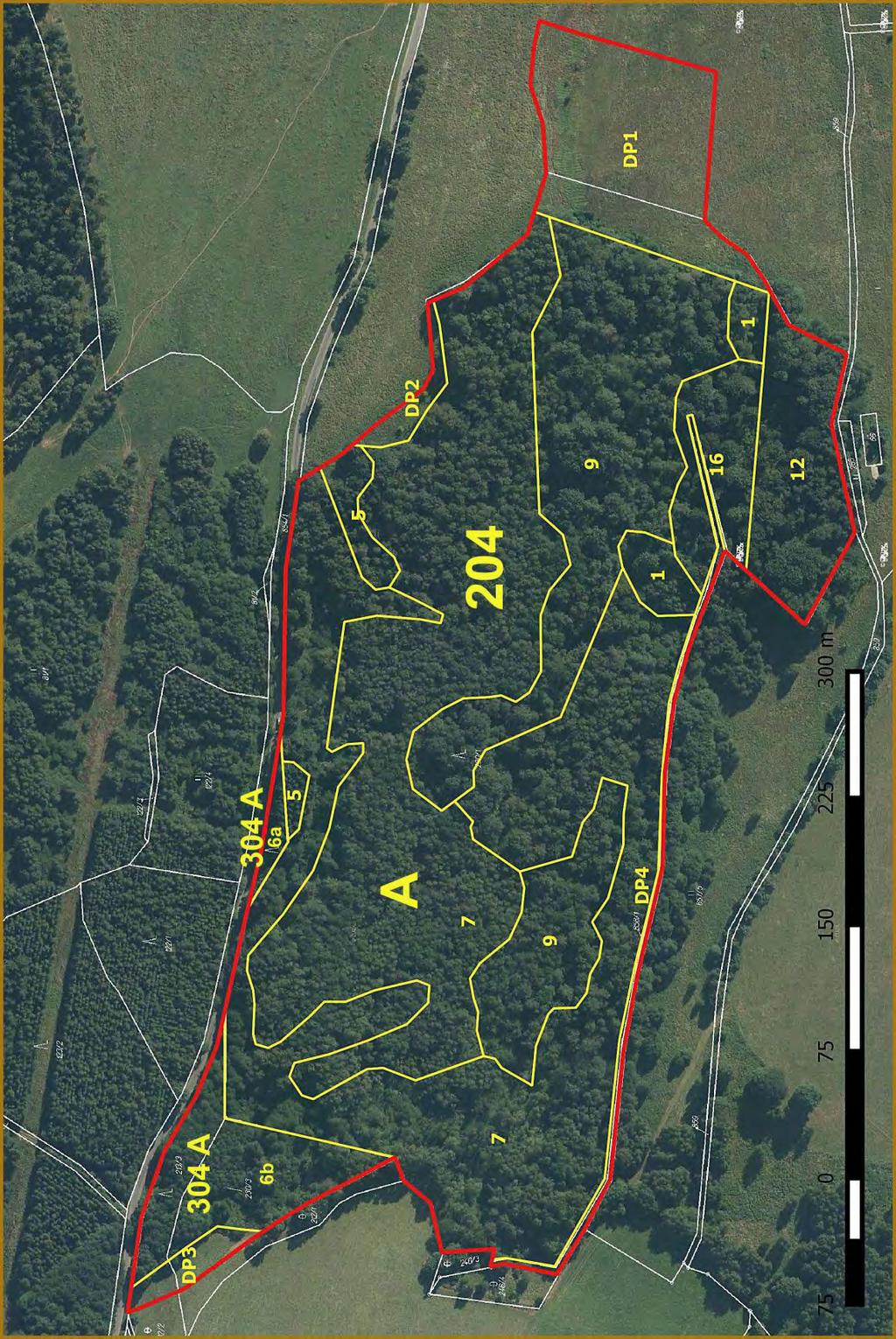 Příloha M3-a: Mapa dílčích ploch a objektů