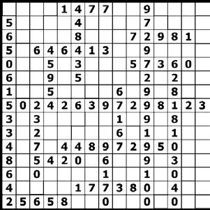 sloupek zprava: 9-7=2, 9 3 =729, 7+2=9, 9-7=2, 9 3 =729,