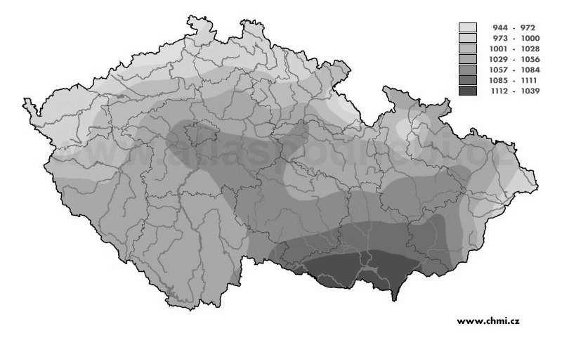 B MAPY SLUNEČNÍHO SVITU V ČESKÉ RE- PUBLICE Obr. B.