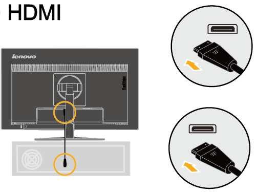 5. Připojte jeden konec kabelu HDMI ke konektoru HDMI na zadní straně počítače a druhý konec ke konektoru HDMI na monitoru.