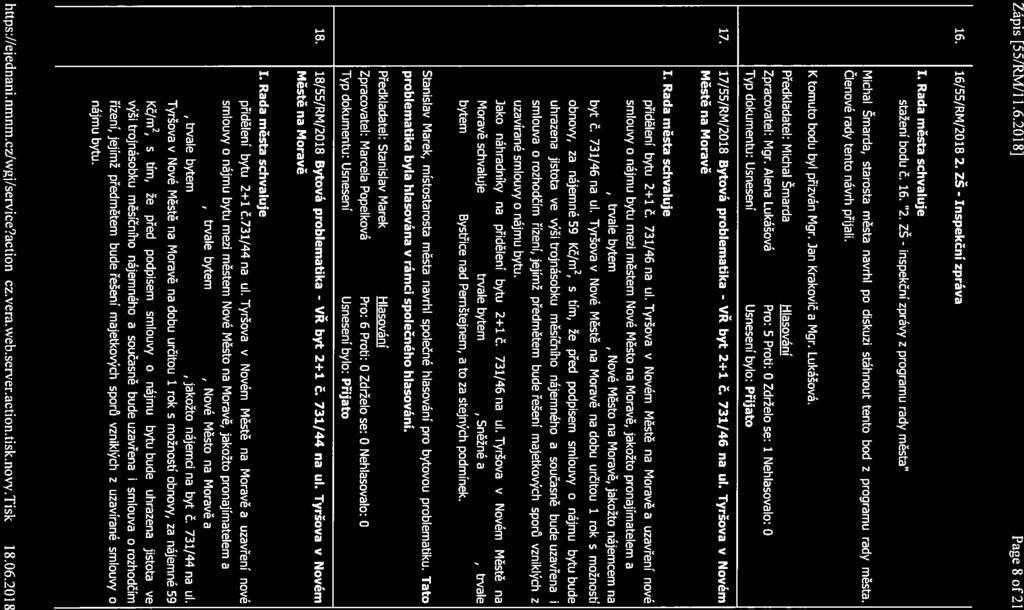 Zápis [55/RM/l1.6.208] Page 8 of2l 16. 16/55/RM/2018 2.