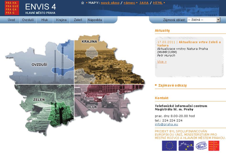 vybraných MČ hl. m. Prahy http://envis4.