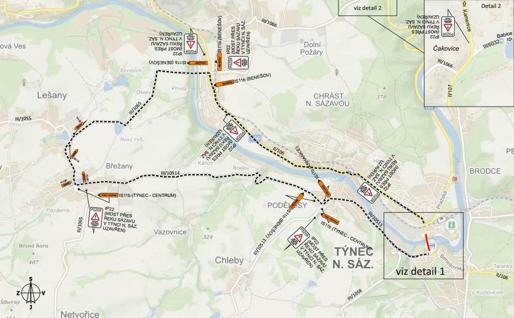 Č.j. MUBN/123457/2018/VÝST str. 2 Správní orgán dále stanovuje přechodnou úpravu provozu na pozemních komunikacích v souladu s ustanovením 77 odst.