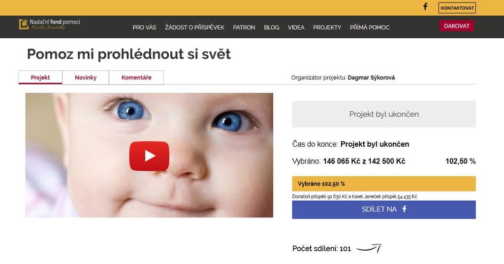Spolupráce s Nadačním fondem pomoci Karla Janečka V listopadu 2017 Nadace prof.