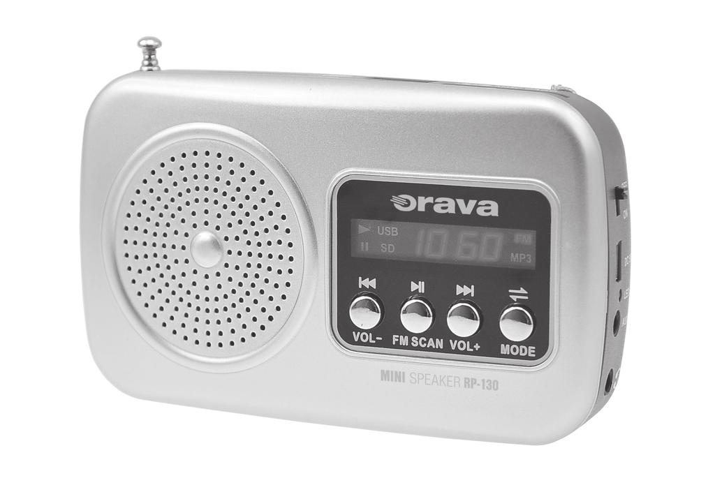 RP-130 Návod k použití/záruka CZ Výrobce: ORAVA retail 1, a.s. Seberíniho 2 821 03 Bratislava Slovenská republika Dovozce: ORAVA retail 1, a.s. Seberíniho 2 821 03 Bratislava Slovenská republika ORAVA distribution CZ, s.