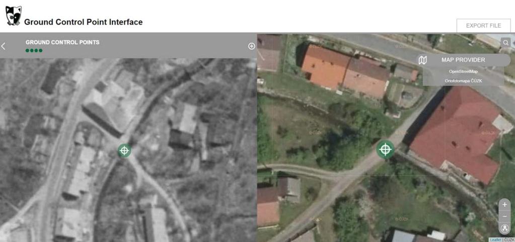 Jsou-li body správně svázány, po najetí myši na jeden bod, se oba dva svázané body současně zvýrazní, jak je ukázáno na obrázku 19. Obr.
