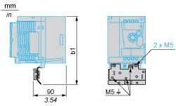 Dimensions in mm b1 189.