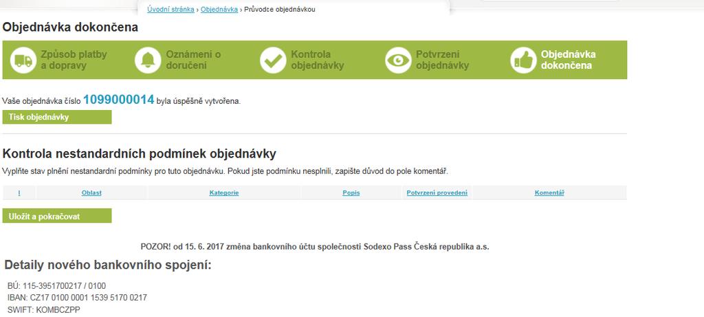 3. Doručení karet, jejich převzetí a předání zaměstnancům Po zadání objednávky a jejím uhrazení je elektronické stravné připsáno na nově vytvořené / existující kartové účty a je zahájena výroba karet