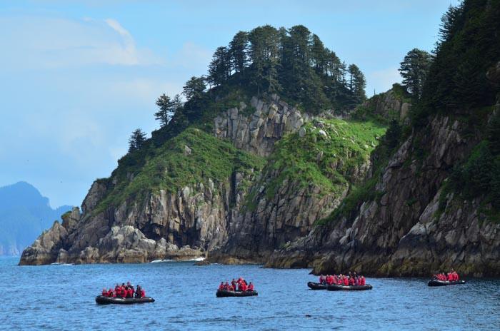 Národní park Kenai Fjords Whittier Dalším místo, odkud se můžete buď lodí nebo i