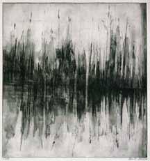 Kamila Ženatá (1953) Zrcadlení suchá jehla, 1990, 56 x 49,5 cm, sign. PD Kamila Ženatá 90, rám, č.