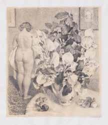443 446 444 445. Marc Chagall (1887 1985) Ukřižování (Derriere le Miroir 27-28) litografie, 1950, 36 x 51,5 cm, PD značeno na kameni Marc Chagall 1950, vzadu potištěno básní G. Apollinaira a B.