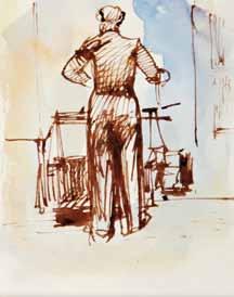 Jiří Balcar (1929 1968) Lidé město uhel, papír, 7,3 x 10,7 cm, značeno na zadní straně pozůstalostním razítkem, Žák prof. F. Tichého a F.