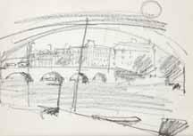 Jiří Balcar (1929 1968) U holiče uhel, papír, 20,8 x 14,7 cm, značeno na zadní straně pozůstalostním razítkem, oboustranná kresba, Žák prof.