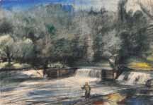 Bohumil Ullrych (1893 1948) Děti na houpačce lept, 1918, 26 x 19 cm, sign. PD BohUllrych 18, zažloutlý papír, na papíře drobné skvrny, Narozen ve Velkém Boru u Horažďovic.