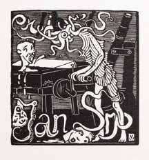 Hruška: Josef Váchal Exlibris a jejich adresáti, nakladatelství Jan Pacák, Ztichlá klika, 2016, str. 184. Dr. J. S.