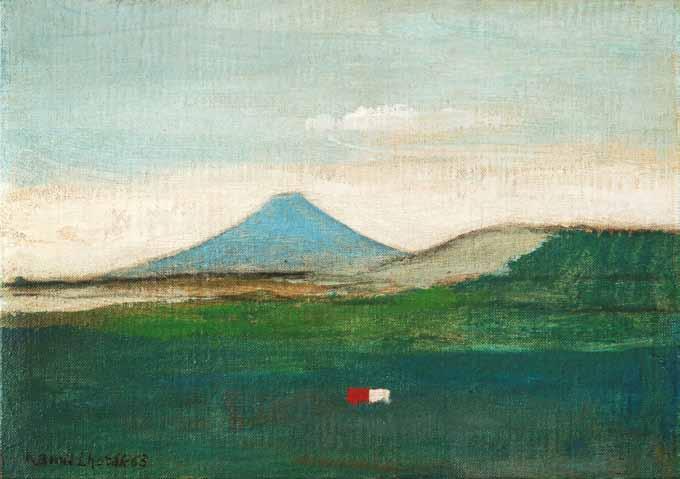 21 21. Kamil Lhoták (1912 1990) Z Českého středohoří tempera, olej, plátno na kartonu, 1963, 16, 5 x 23 cm, sign.