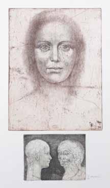 88. Jiří Anderle (1936) Dialog stáří a mládí měkký kryt, lept, 1985, 27,5 x 15 cm, sign. PD Anderle, č.