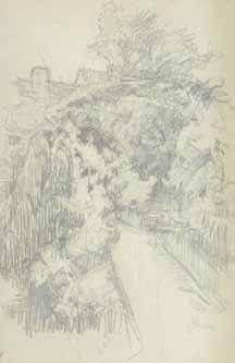 Ludvík Kuba (1863 1956) Šití uhel, papír, 1899, 42 x 31 cm, sign. PD LKuba 1899, rám, žák prof. M.