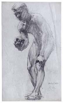 Ludvík Kuba (1863 1956) Cerkov, uniatský kostelík ve Wolkowě tužka, papír, 1887, 10,5 x 15,5 cm, sign.