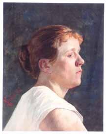 Ludvík Kuba (1863 1956) Muž s plnovousem uhel, papír, 1894, 45 x 22 cm, sign.
