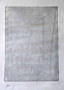 180 183 185 183. Boris Jirků (1955) Janka suchá jehla, 1979, 58 x 40 cm, sign.
