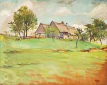 Alois Moravec (1899 1987) U chléva olej, karton, 1964, 30 x 21 cm, sign.