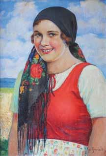 335 336 339 337 338 335. Jindřich Stehlík (1905 1991) Pouť olej, dřevotříska, 40 x 53 cm, sign. PD J.