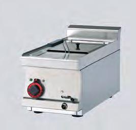 Koš 220 x 350 230 F10T 63 EM Fritéza elektrická vana objem: 10 l koš rozměr: 200 x 300 x 100 produkce: 8 /h včetně koše a víka přední výpust oleje s bezpečnostní pojistkou sklopné spirály pro snadné