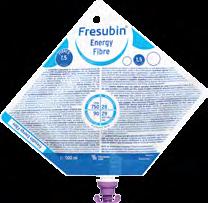Klinická výživa do PEGu Fresubin Original Fibre Izokalorická (1 kcal / 1 ml) dlouhodobá výživa s vlákninou Dostupný ve vaku 500 ml a 1000 ml Fresubin Energy Fibre Hyperkalorická