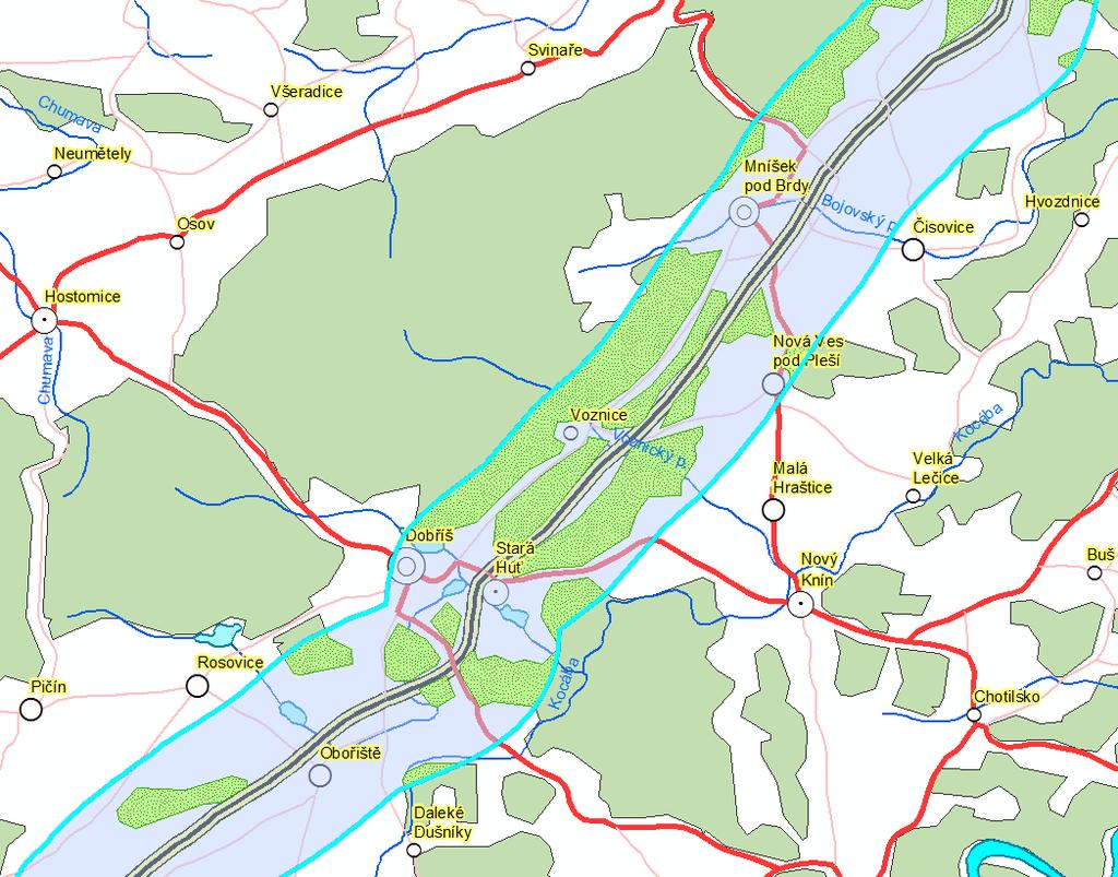 Ukázka použití offsetu polygonu a množinových operací 1. Nalezení lesů ležících do 2 km od dálnice Tomáš Bayer bayertom@natur.