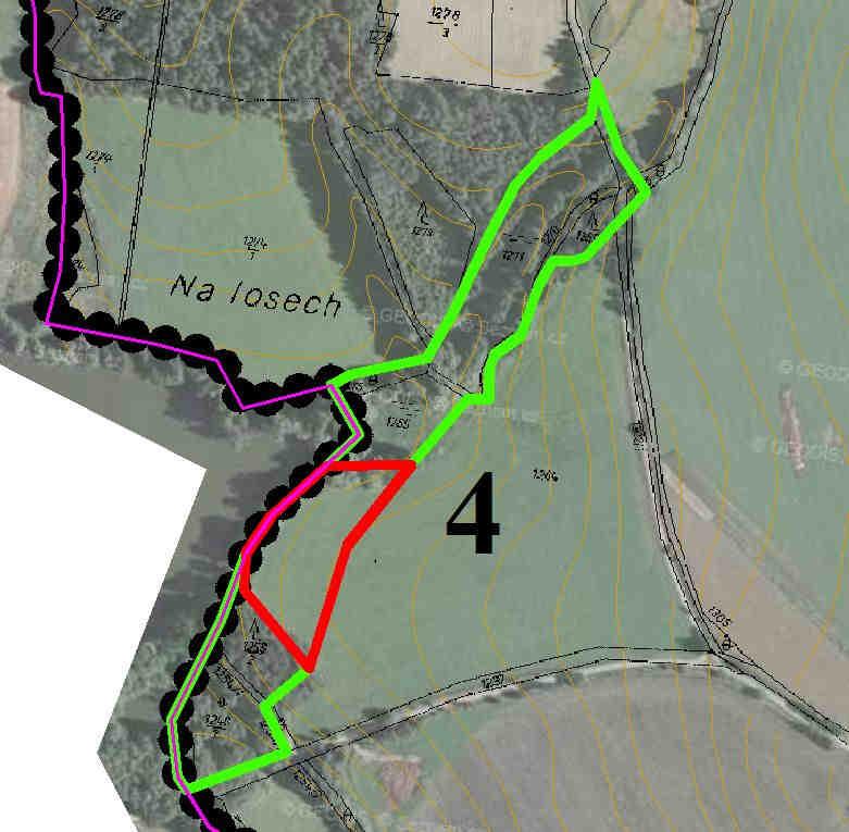 Číslo 4 (generelové číslo = 1462) Název Na losech Charakter Lokální biokoridor Mapa 2 STG 3AB3-4, 3B5 Rozloha 2,35 ha