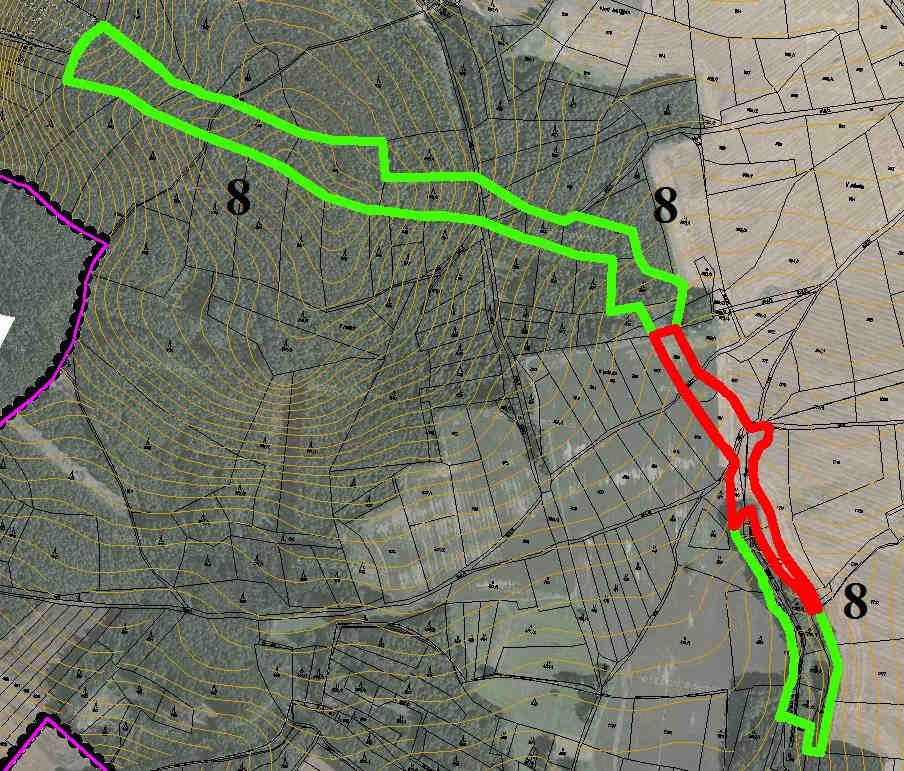 Číslo 8 (generelové číslo = 24) Název V horách Charakter Lokální biokoridor Mapa 6 + 9 STG 3AB3-4, 3B5, 4A4 Rozloha 8,02 ha Charakteristika